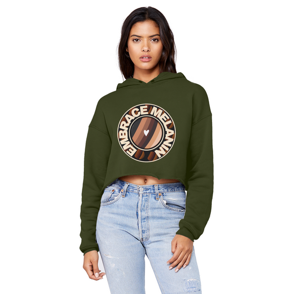 Mela Cropped Raw Edge Boyfriend Hoodie