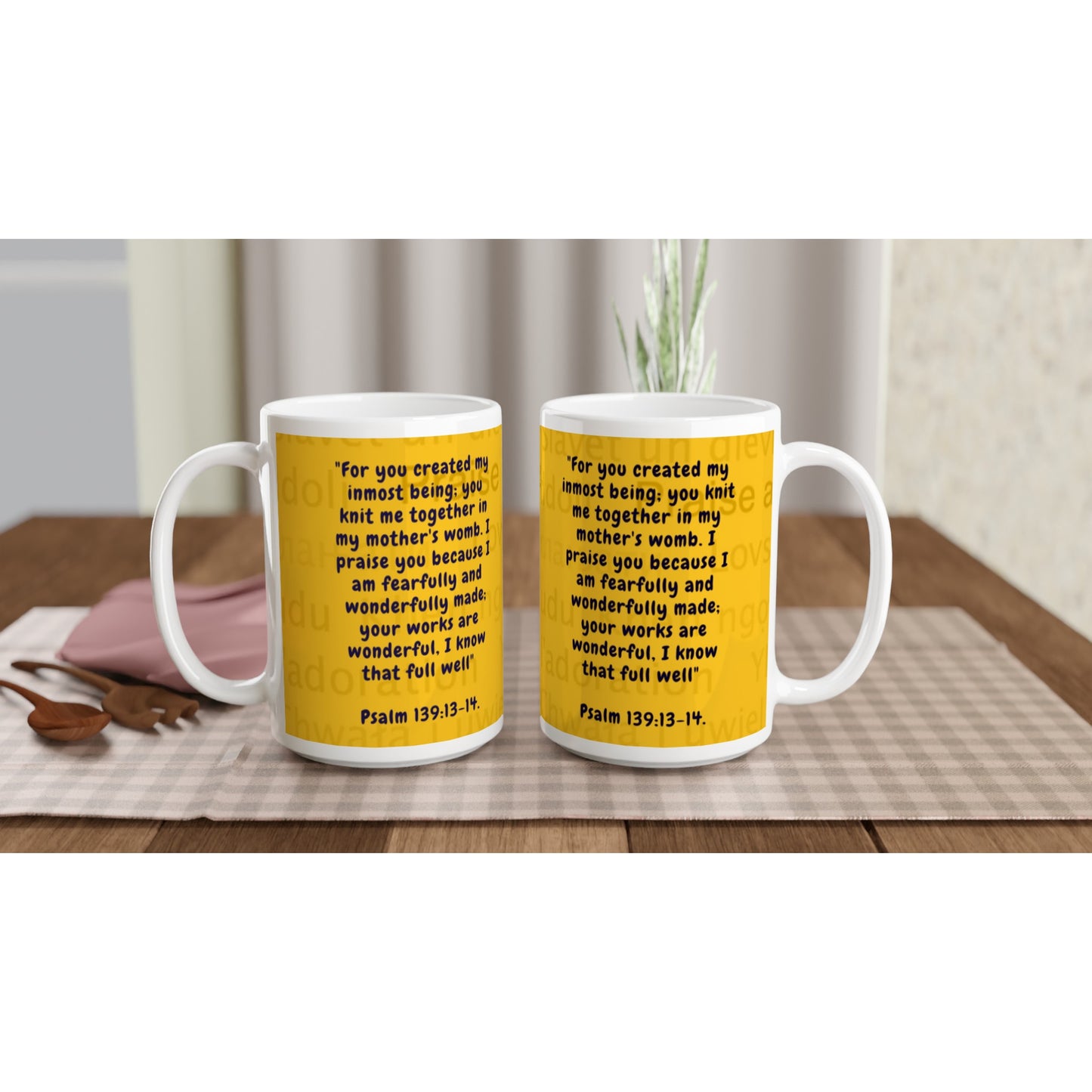 Psalms 139 Large Ceramic Mug | Known & Chosen by God | SIIB