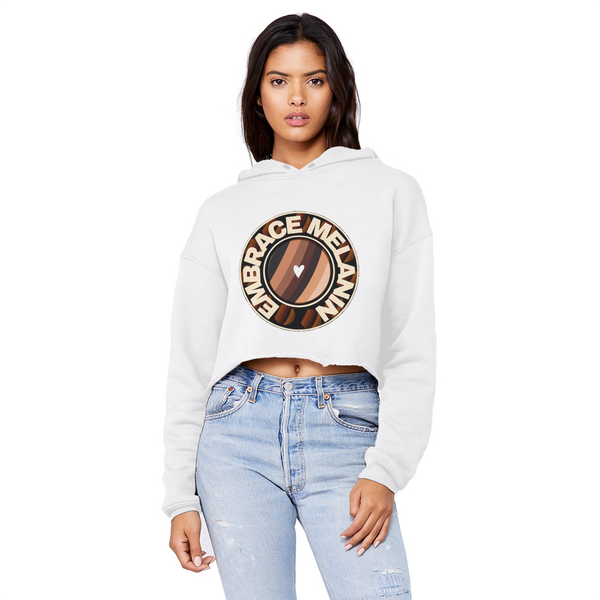 Mela Cropped Raw Edge Boyfriend Hoodie