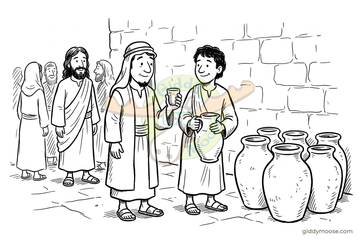 The wedding at Cana (John 2) — comic, Giddymoose