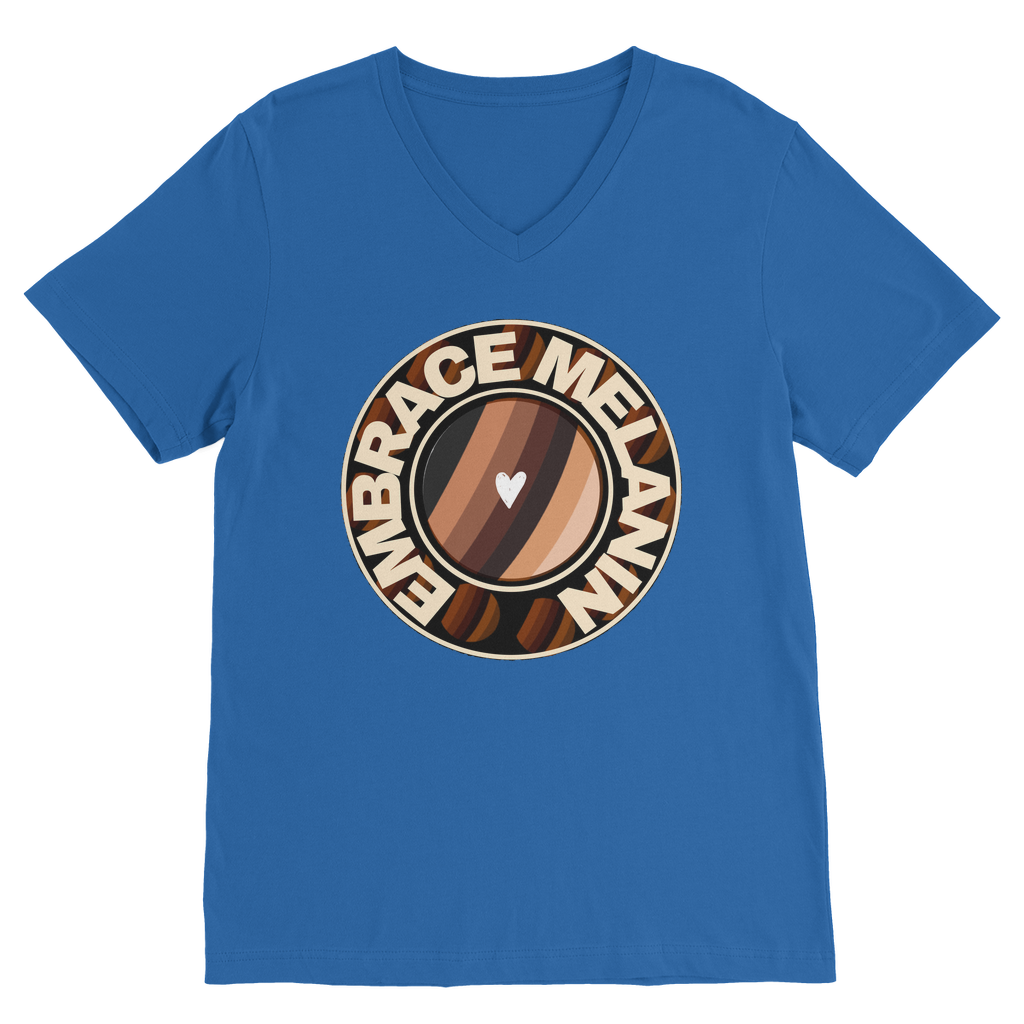 Embrace Melanin – Premium V-Neck T-Shirt