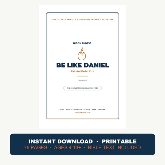 Daniel and the Lions' Den — Be Like Daniel: Faithful Under Fire — printable Bible lesson pack cover
