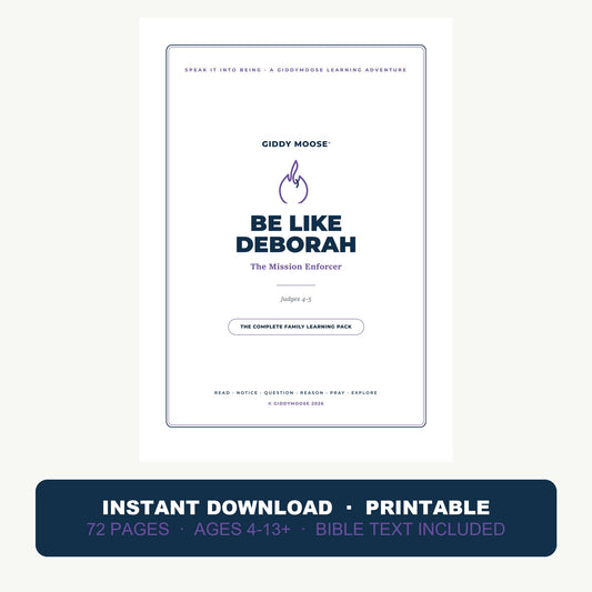 Be Like Deborah: The Mission Enforcer — printable Bible lesson pack cover