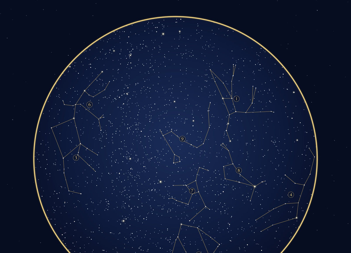 Our Engagement personalised star map print — custom night sky by date
