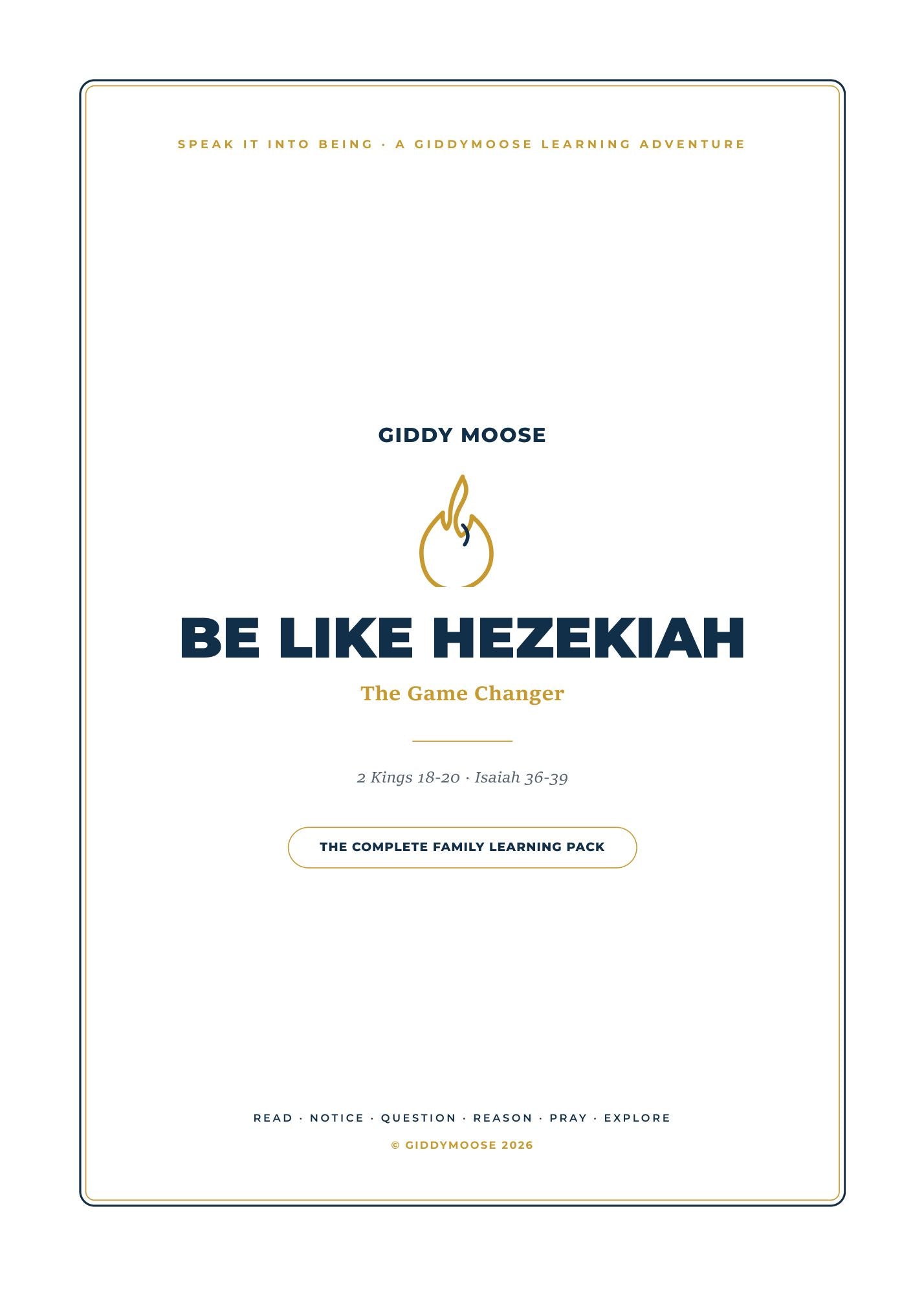 Be Like Hezekiah: The Game Changer — Kids Bible Lesson Pack (Printable)