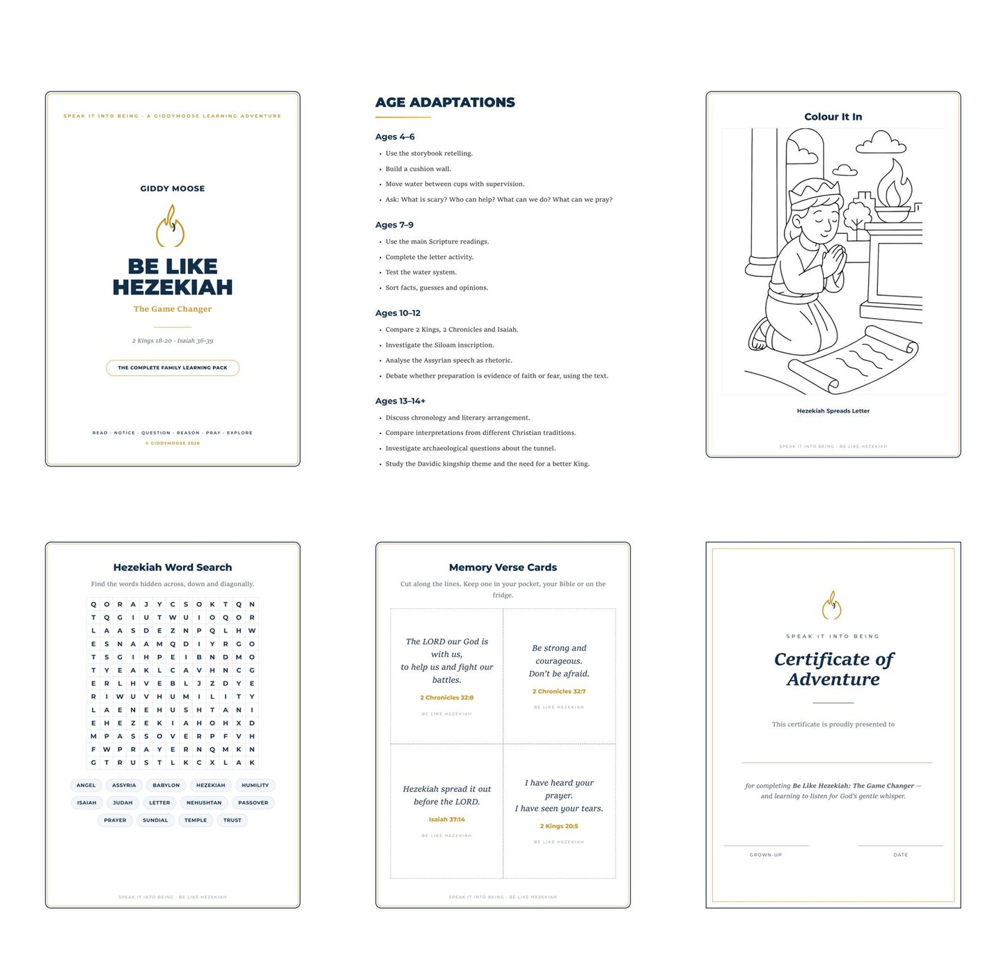 Be Like Hezekiah: The Game Changer — Kids Bible Lesson Pack (Printable)