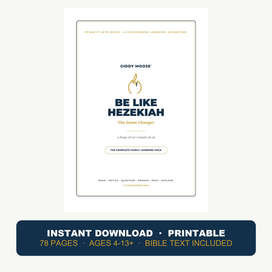 Be Like Hezekiah: The Game Changer — printable Bible lesson pack cover