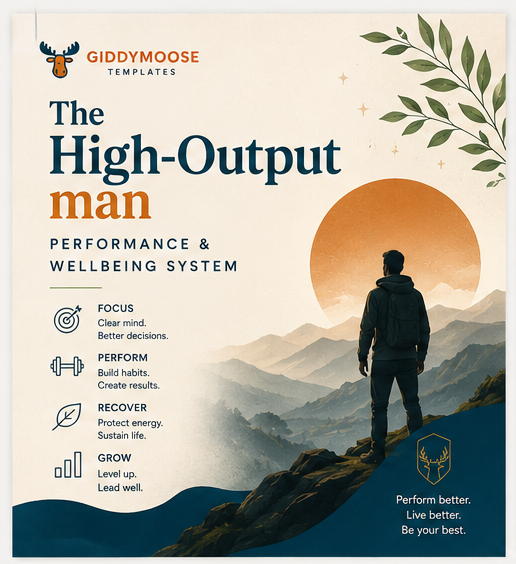 The High-Output Man — Performance & Wellbeing System | Notion Template - pre-purchase - Coming June 1st