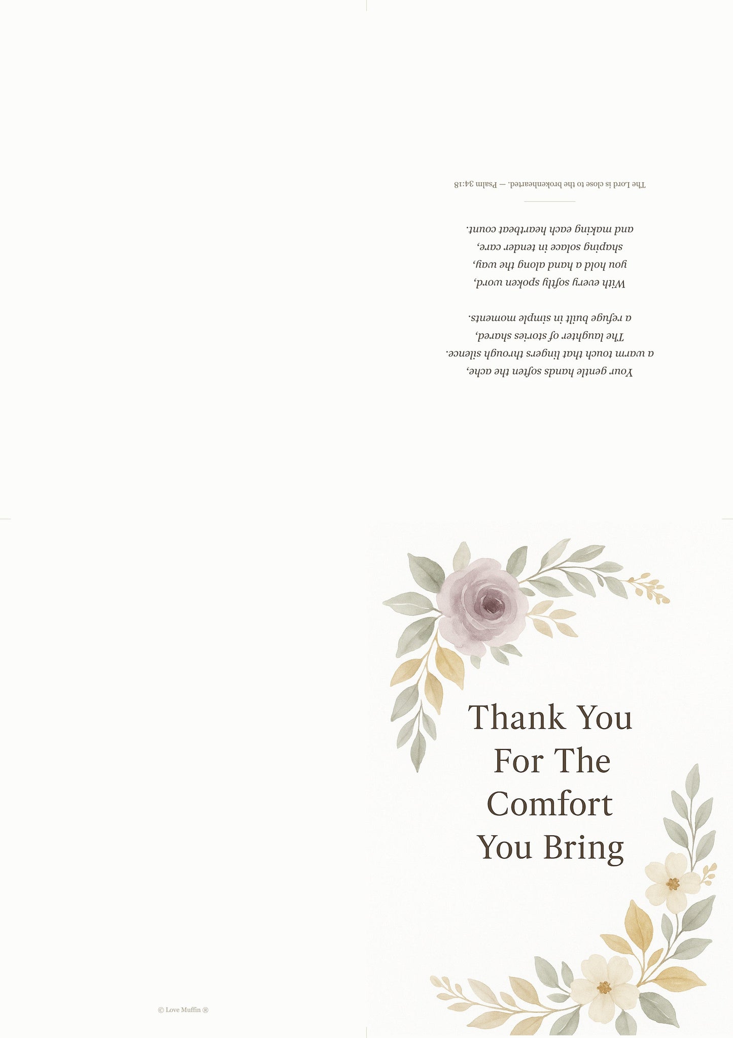 Hospice Carer Thank You Card Printable — printable card