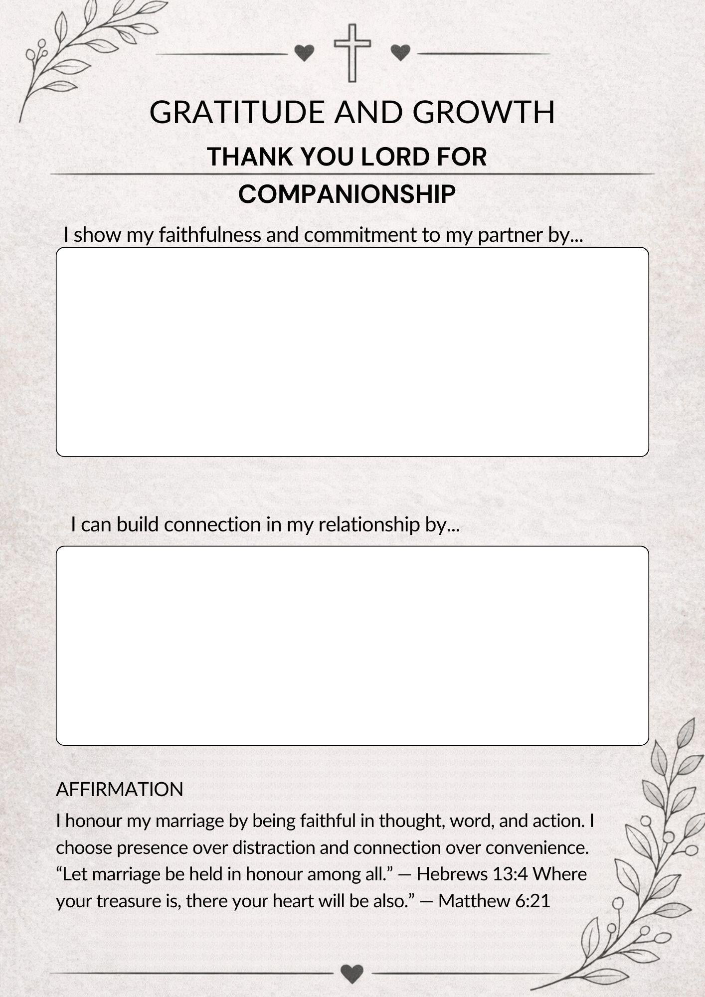 14 Day Christian Couples Devotional Printable | Marriage Prayer & Reflection Journal | Faith Based Marriage Renewal