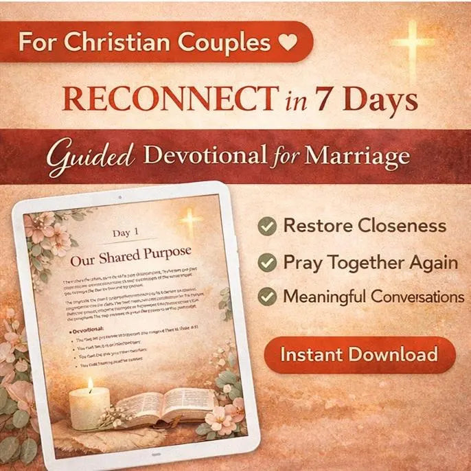 Christian Couples Devotional: 7-Day Gratitude & Prayer Journal editable PDF Download and printable