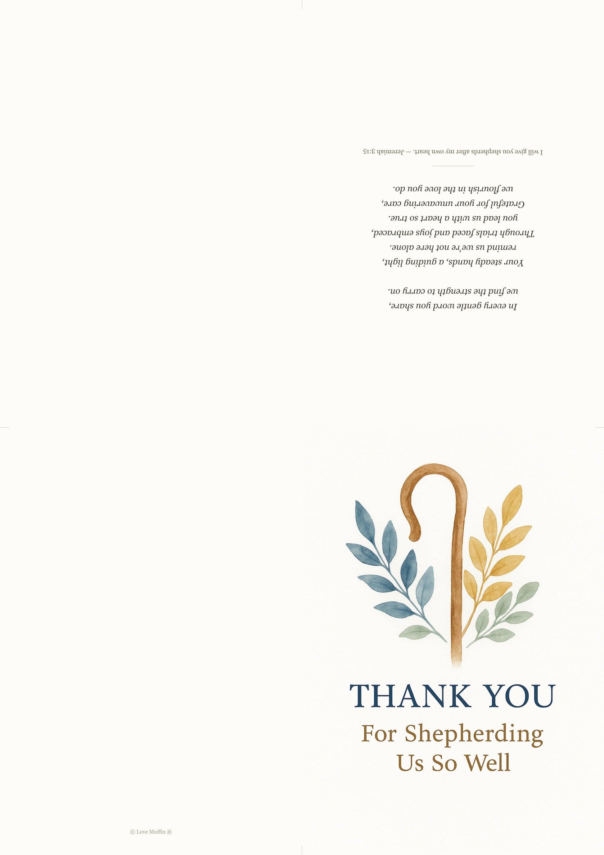 Pastor Thank You Card Printable — printable card