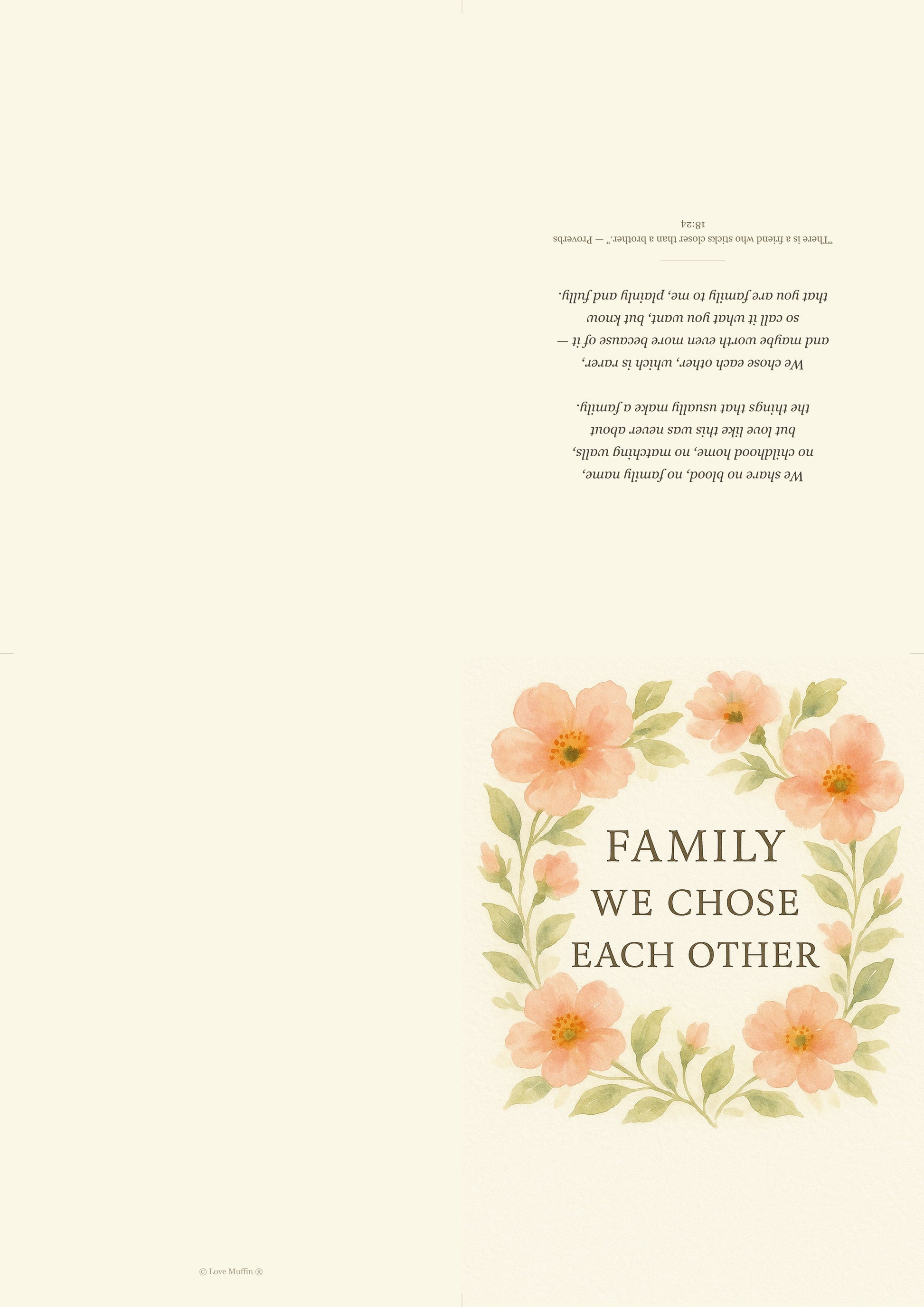 Chosen Family Friendship Card Printable — printable card