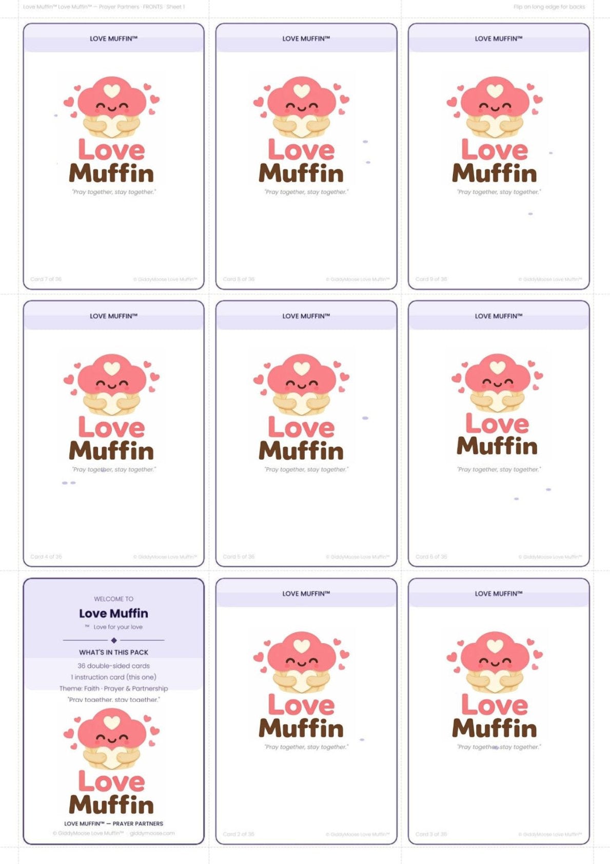 Christian Couples Conversation Cards Printable | 36 Faith Cards | Prayer Partner Gift | UK Instant Download