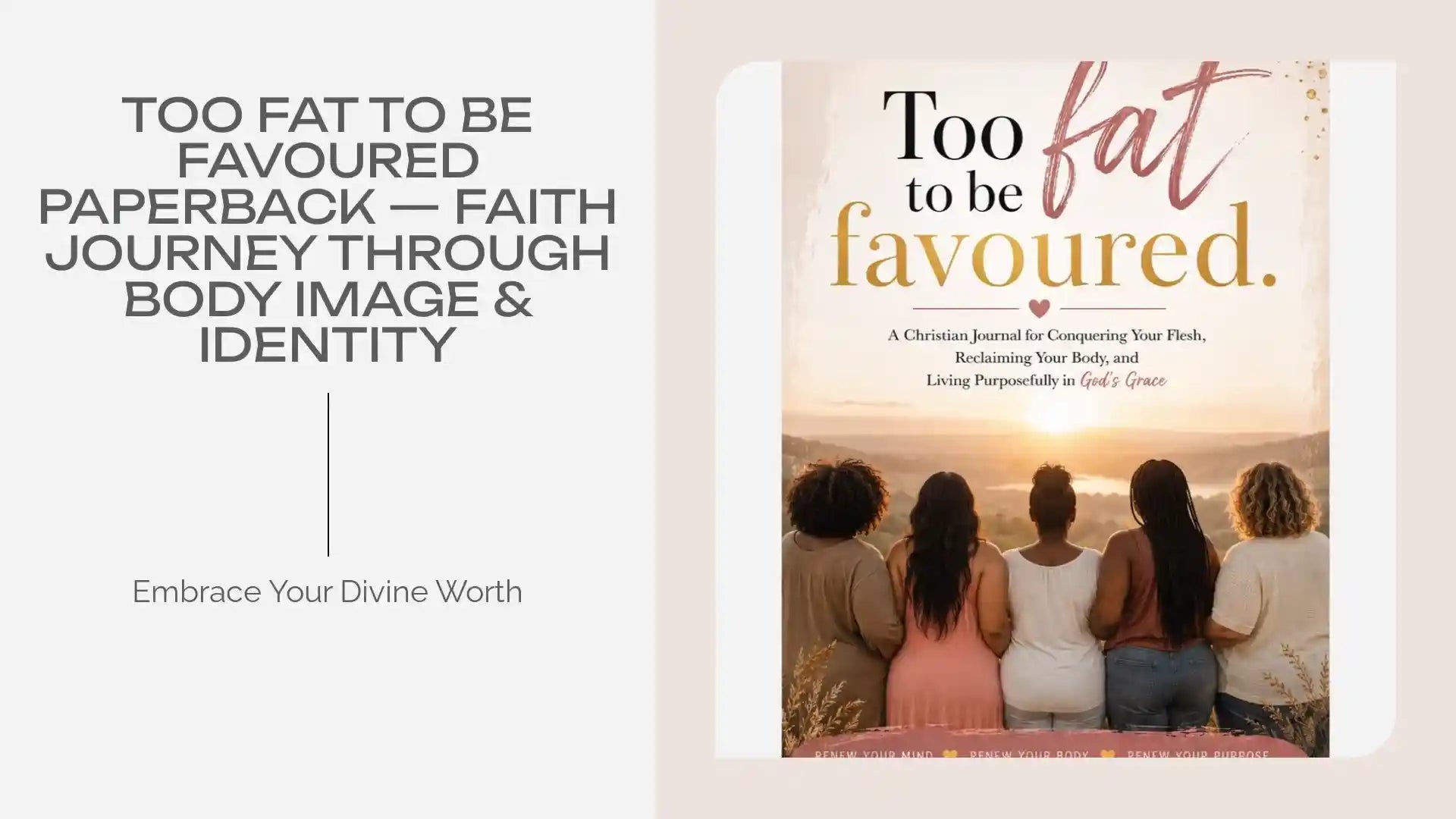 Too Fat To Be Favoured Paperback &mdash; Faith Journey Through Body Image & Identity by@Outfy