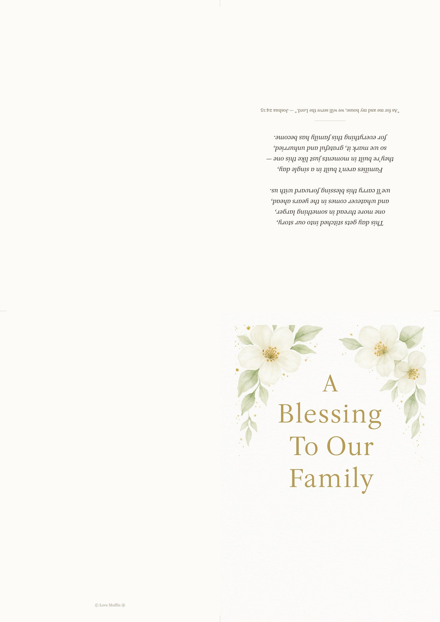 Family Milestone Blessing Card Printable — printable card