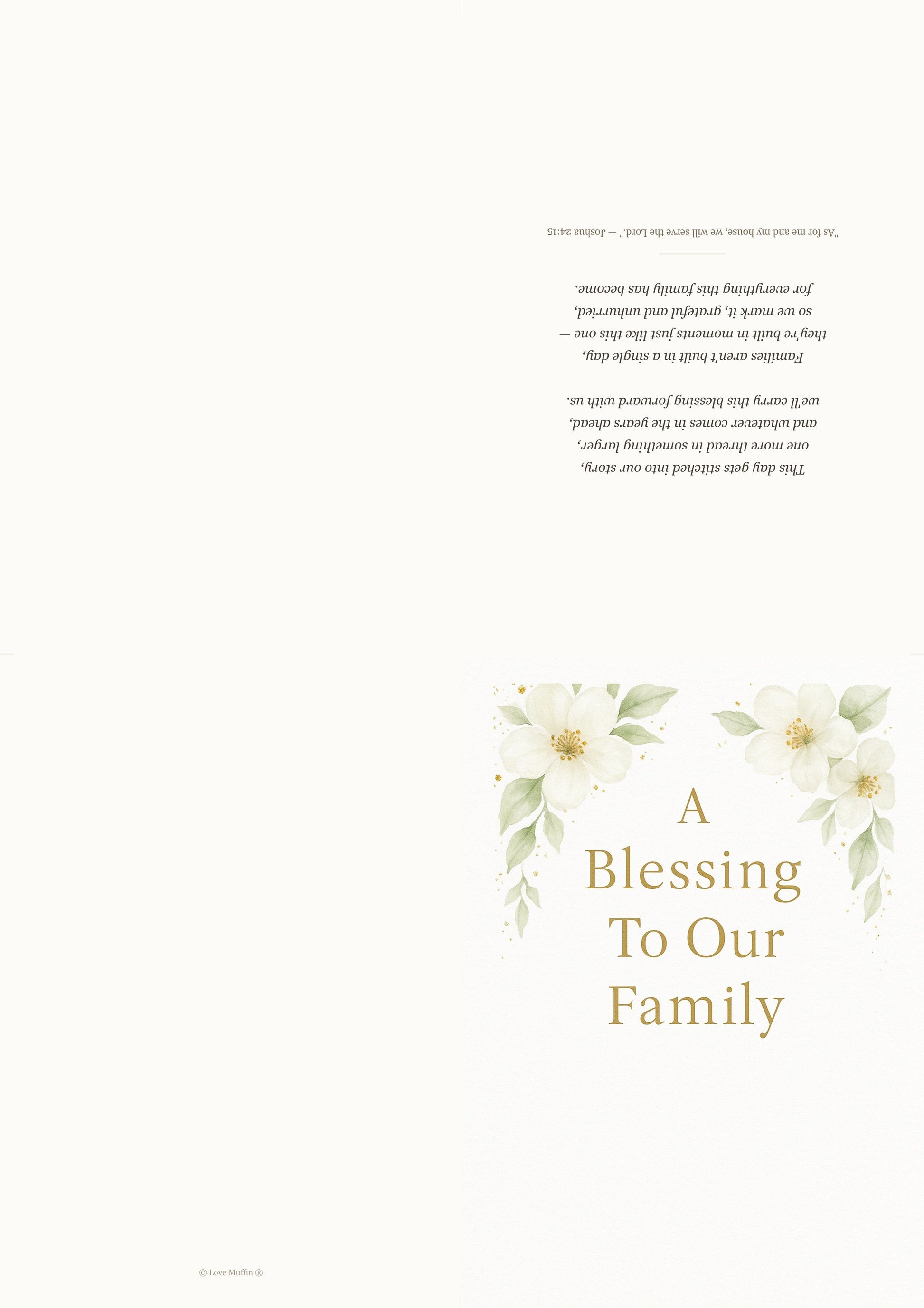 Family Milestone Blessing Card Printable — printable card