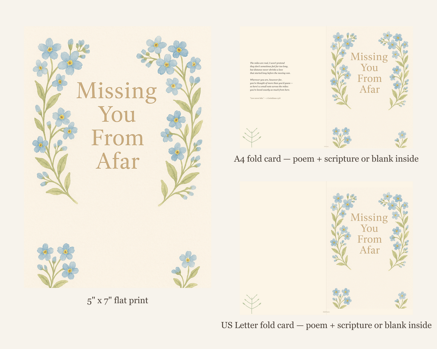 Long Distance Grandparent Card Printable — printable card (5)
