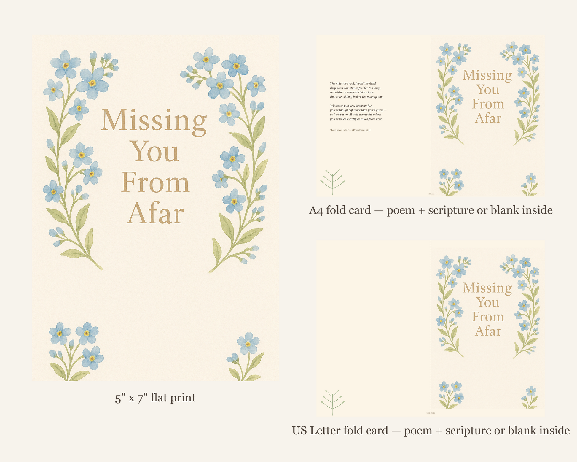 Long Distance Grandparent Card Printable — printable card (5)