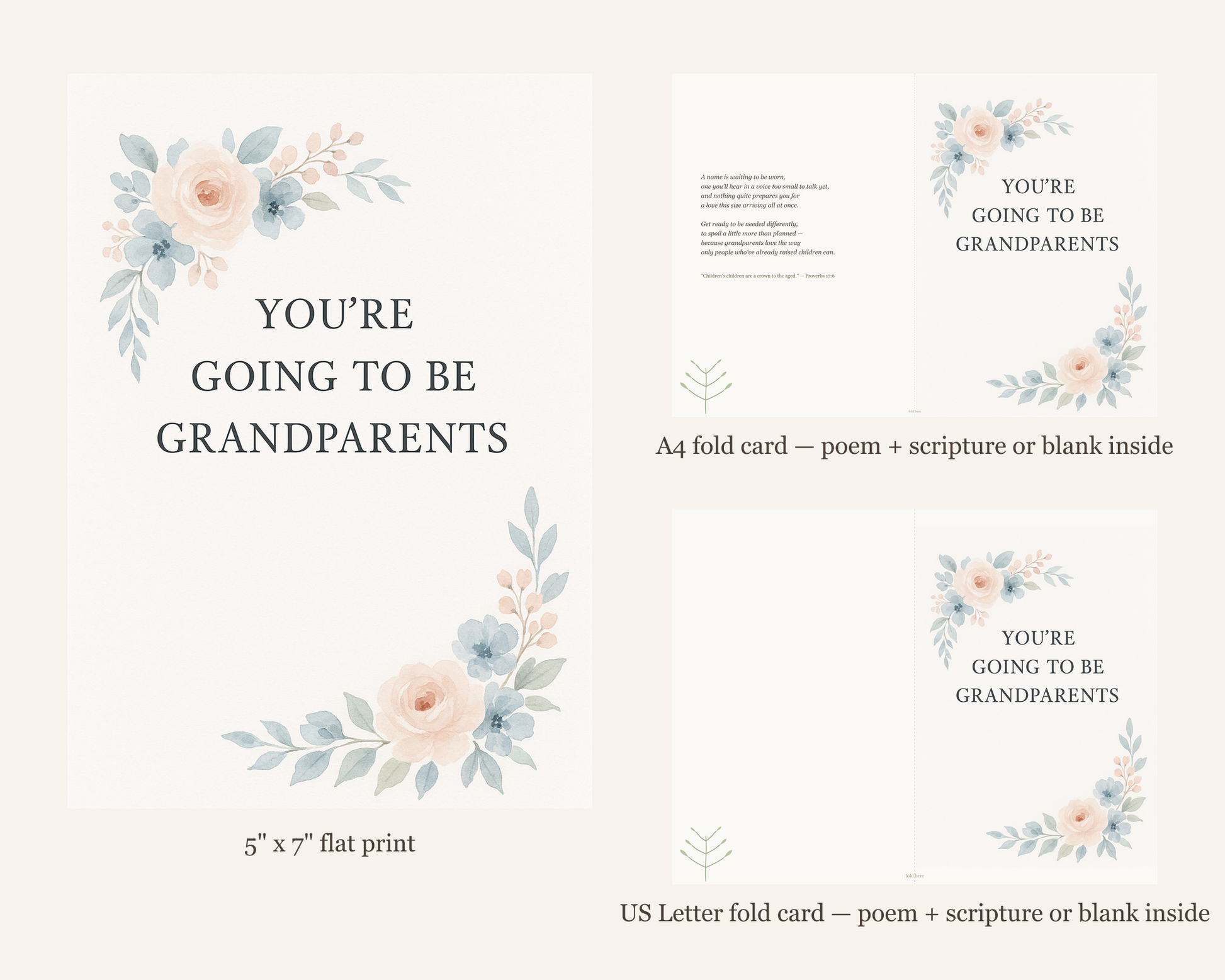 New Grandparent Announcement Card Printable — printable card (5)