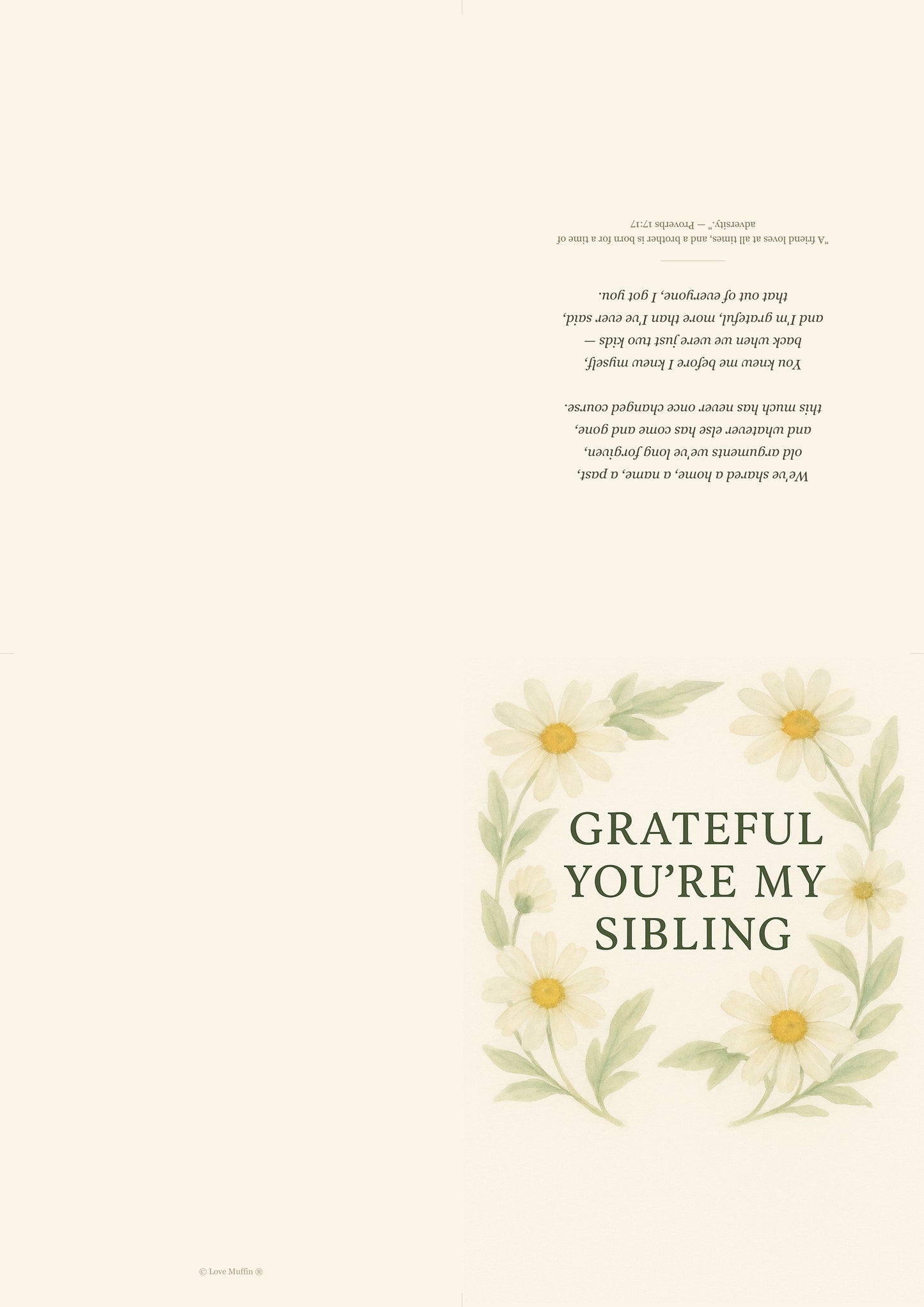 Sibling Appreciation Card Printable — printable card