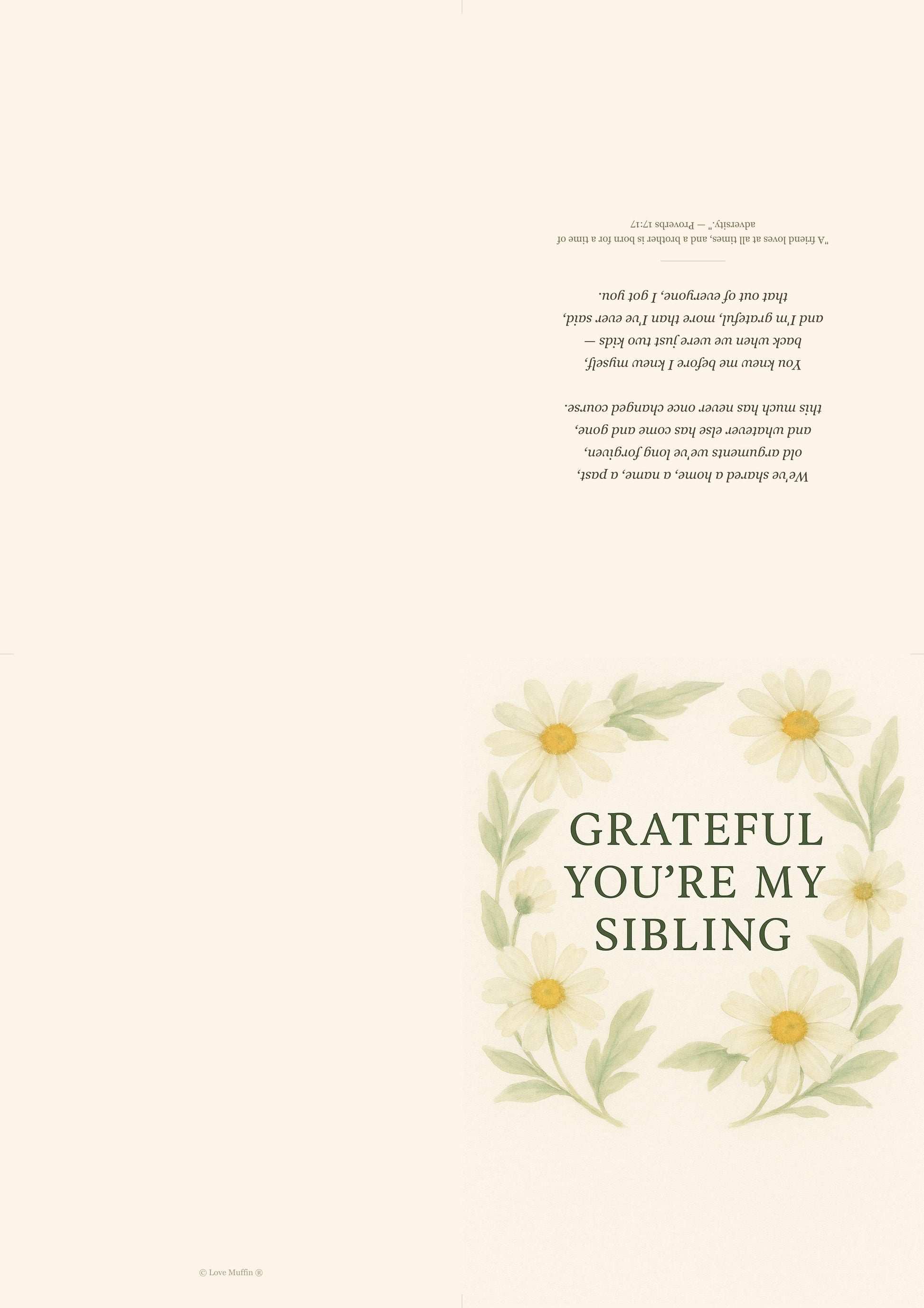 Sibling Appreciation Card Printable — printable card