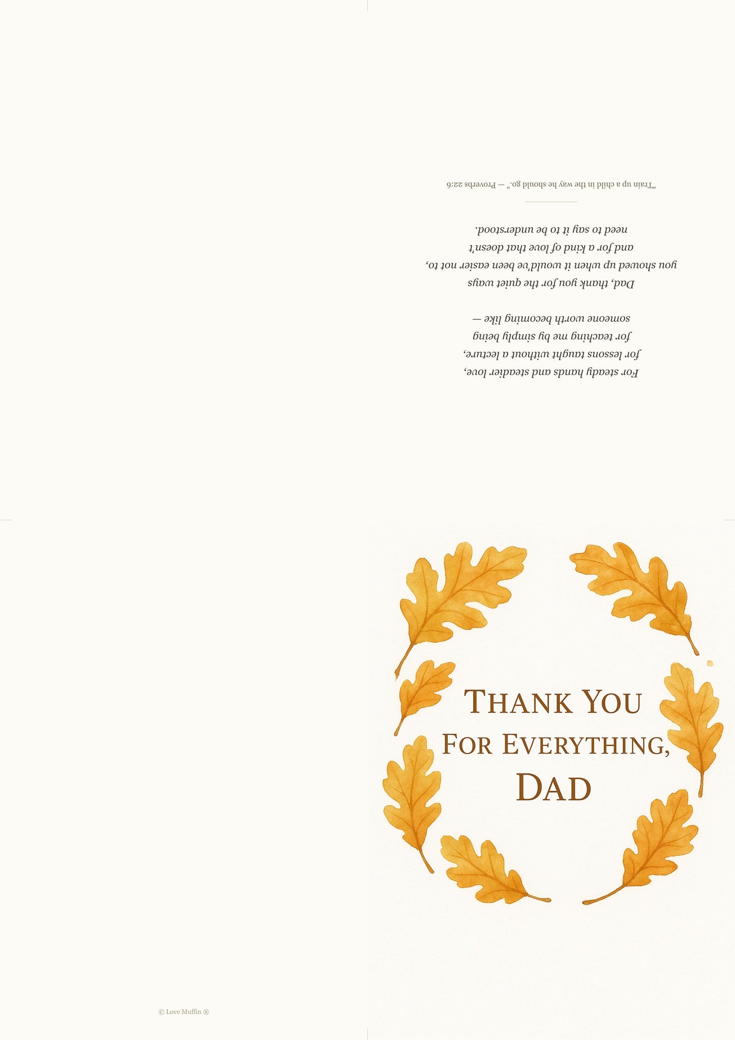 Thank You Dad Card Printable — printable card