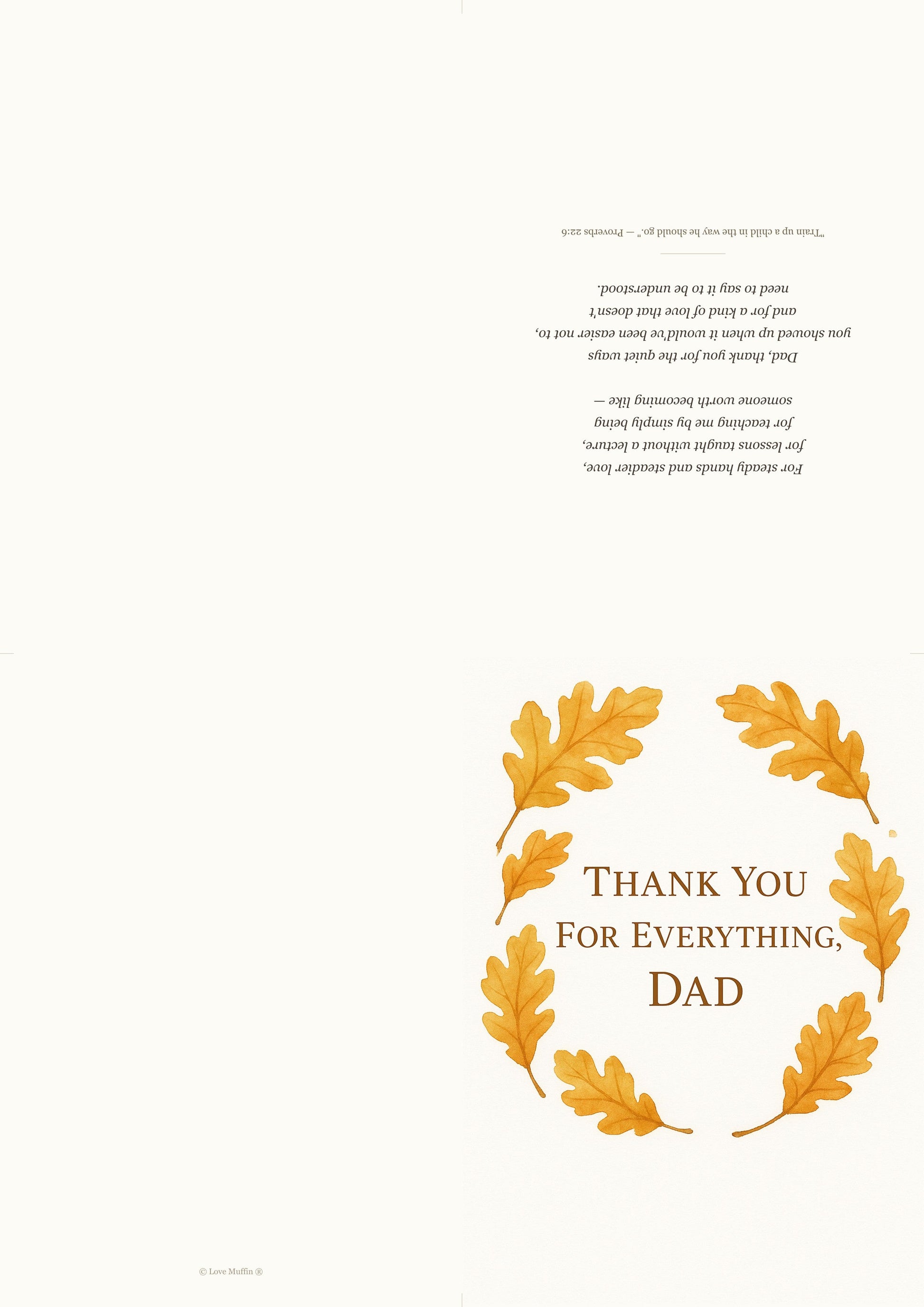 Thank You Dad Card Printable — printable card