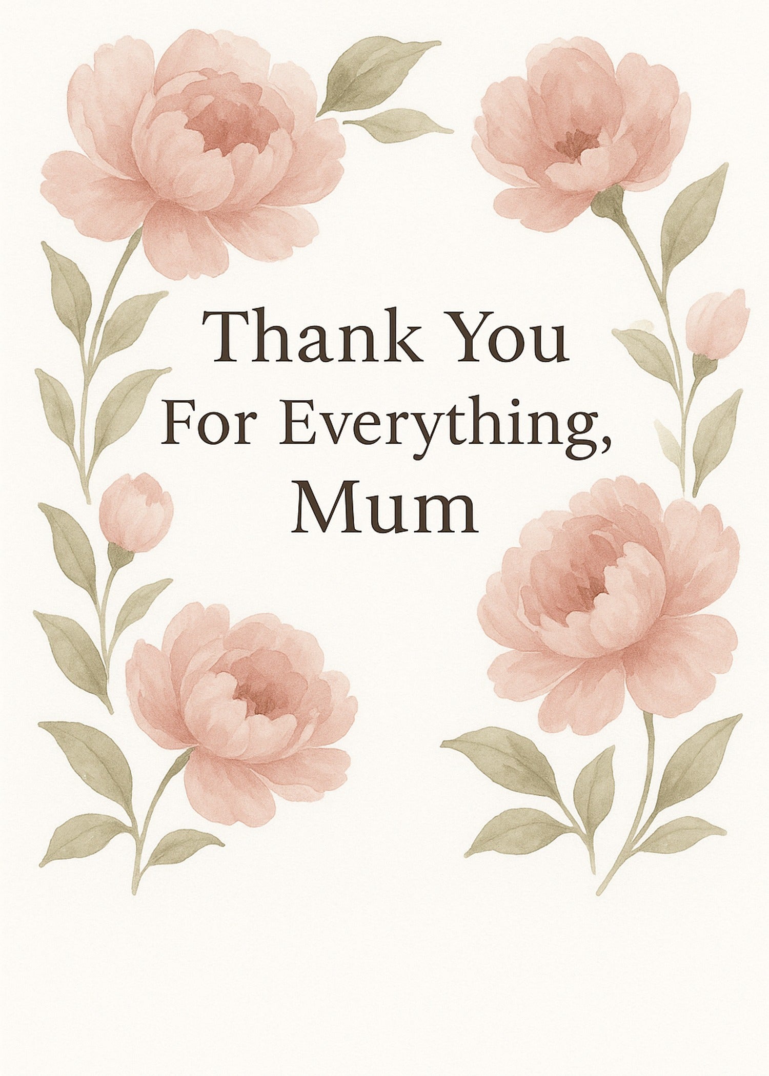 Thank You Mum Card Printable — printable card (2)