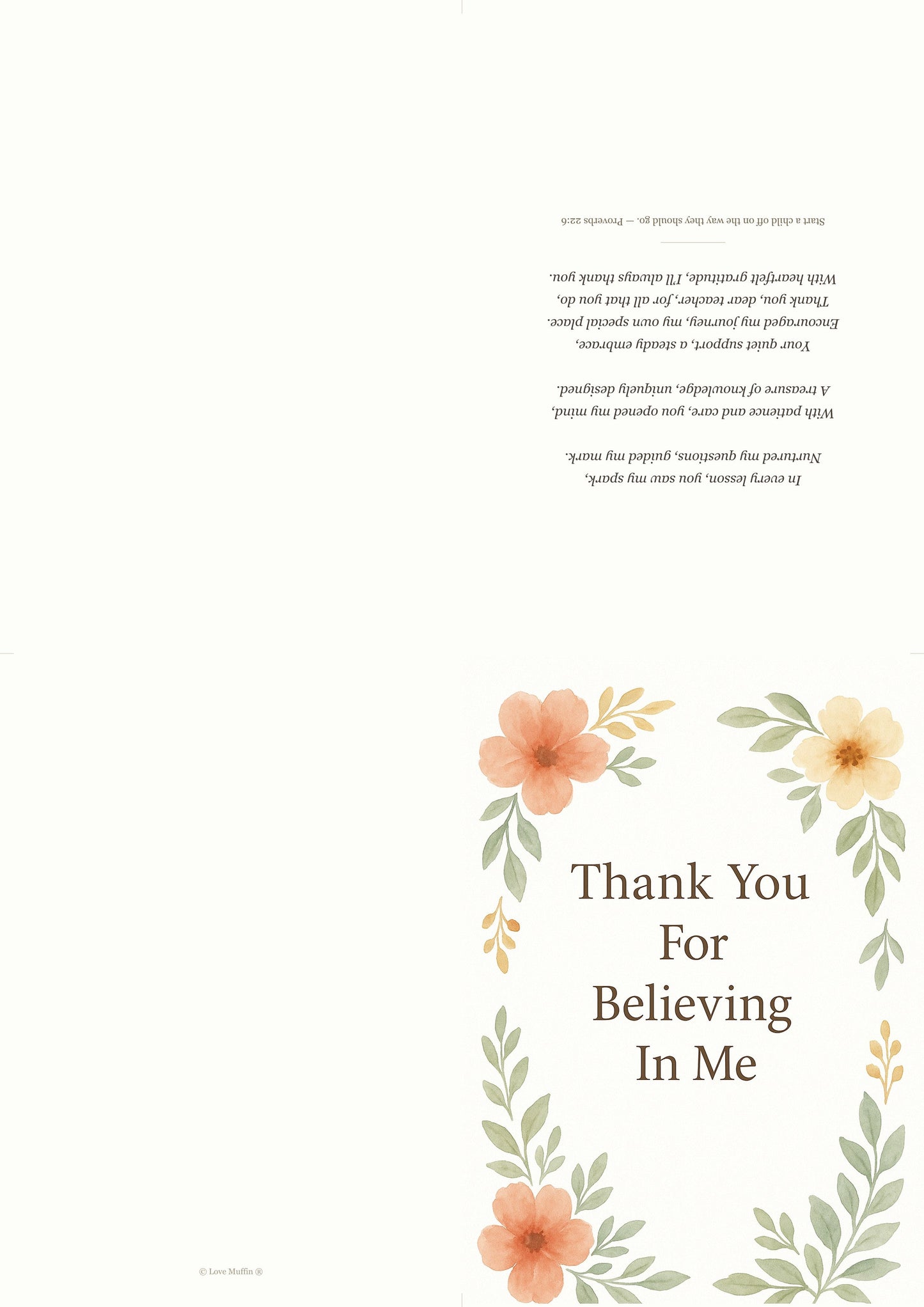 Teacher Thank You Card Printable — printable card