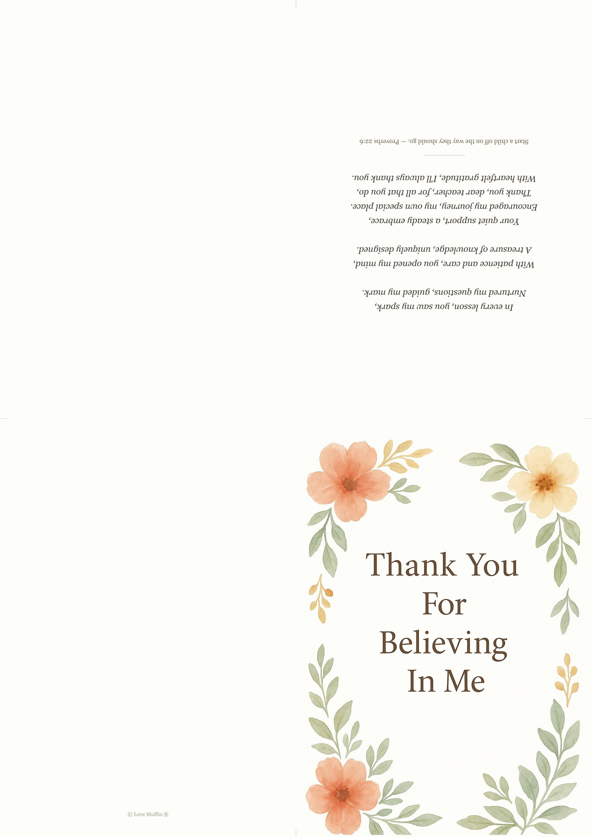 Teacher Thank You Card Printable — printable card