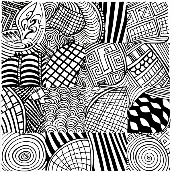 African patterns colouring book 1 - Adults