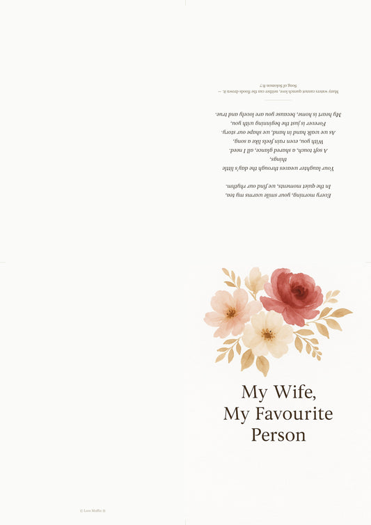 Valentine's Day Card Printable For Wife — printable card