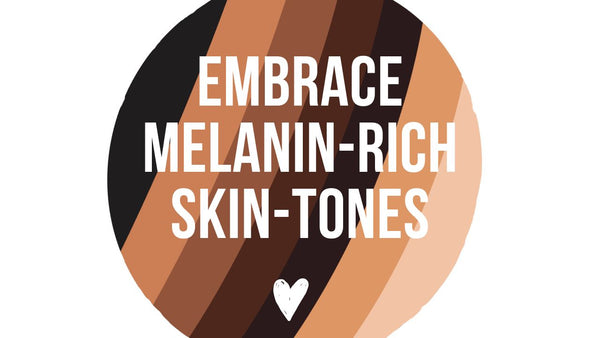 Embrace Melanin-rich skin-tones on the Embrace Melanin globe on a white background. 