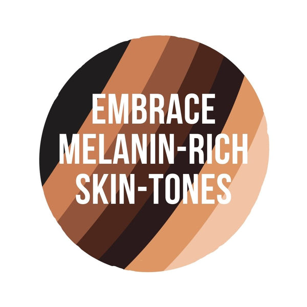 Embrace Melanin-rich skin tones globe with a heart white background.