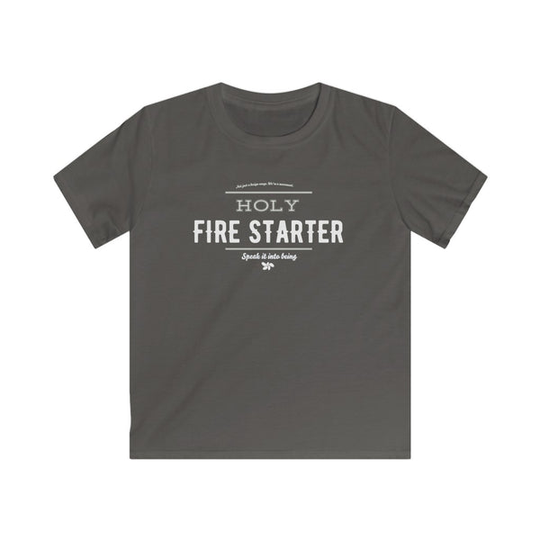 Dark grey - Holy Firestarter T-Shirt - Be like Elijah - Speak it into being G wear at Giddymoose.com