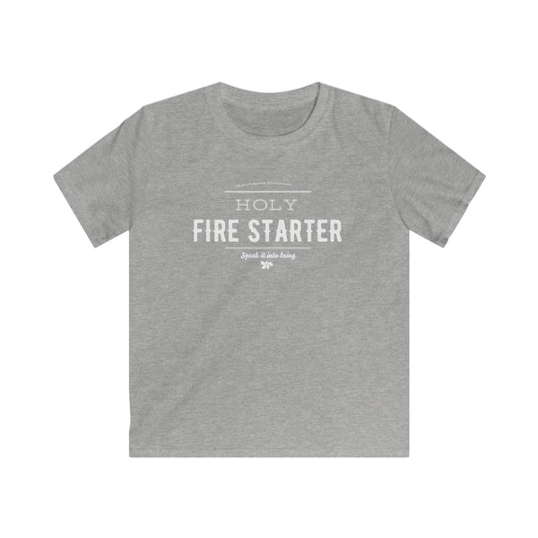 Heather grey - Holy Firestarter T-Shirt - Be like Elijah - Speak it into being G wear at Giddymoose.com