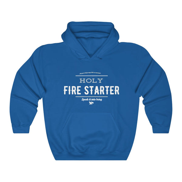 Royal blue - Holy Firestarter Hoodie - Be like Elijah - Speak it into being G wear at Giddymoose.com