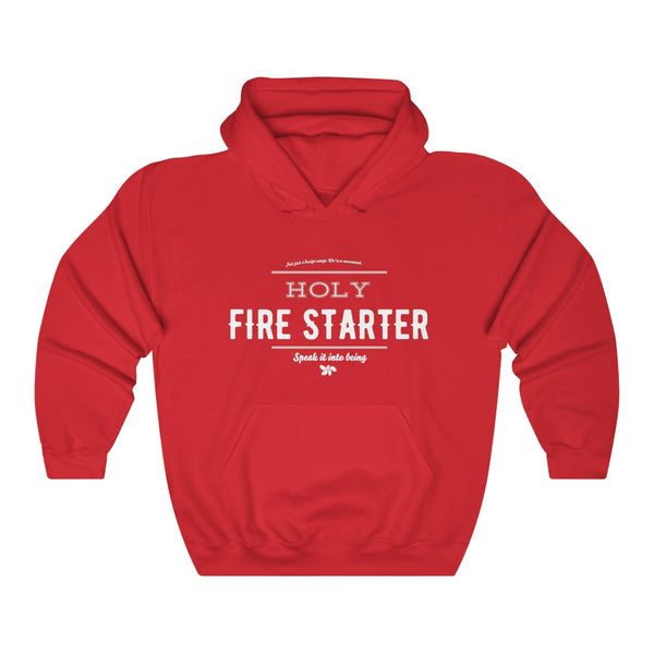 Red - Holy Firestarter Hoodie - Be like Elijah - Speak it into being G wear at Giddymoose.com