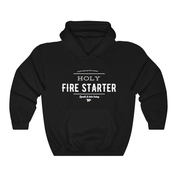 Black - Holy Firestarter Hoodie - Be like Elijah - Speak it into being G wear at Giddymoose.com